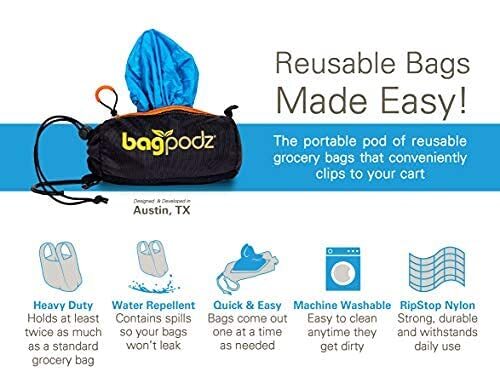 Sturdy Reusable Grocery Bags Foldable And Washable Made From Ripstop Nylon Hold
