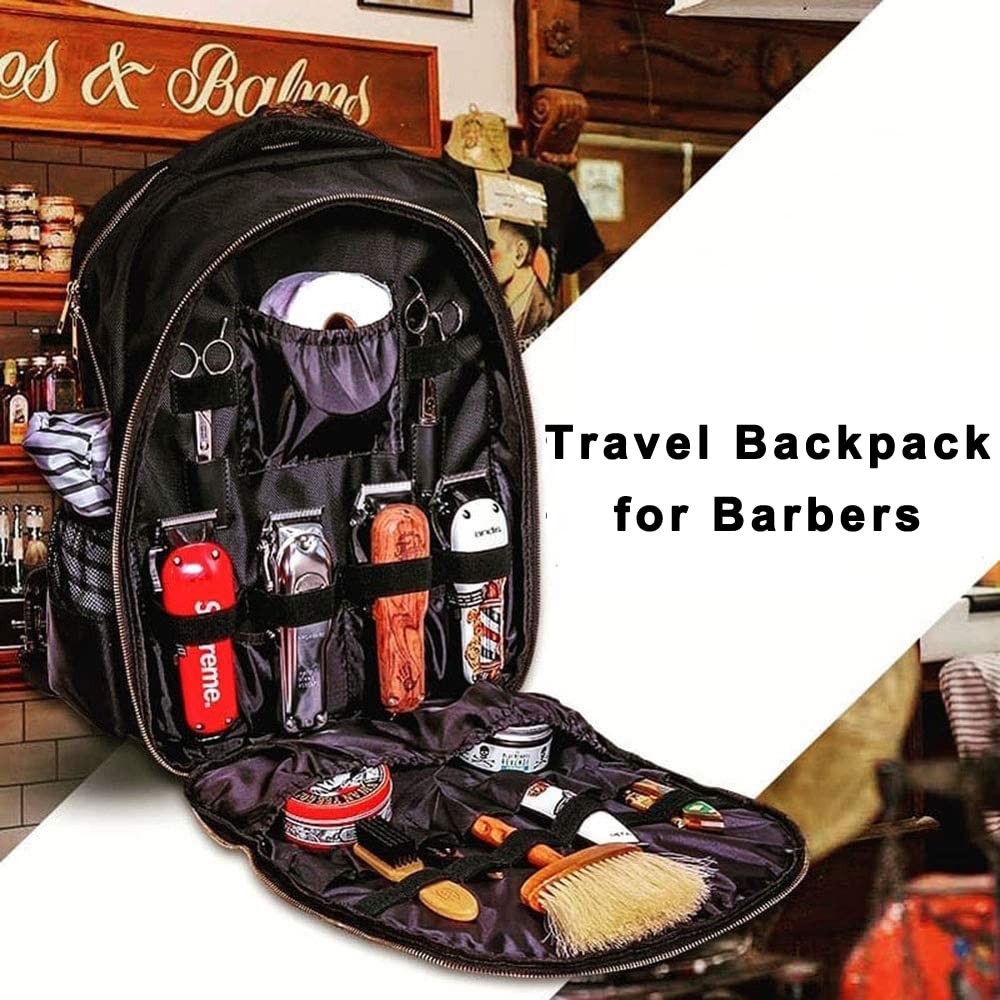 MAXPAND Large Backpack Bag Organizer for Barbers Clippers 19 INCHES, BLACK