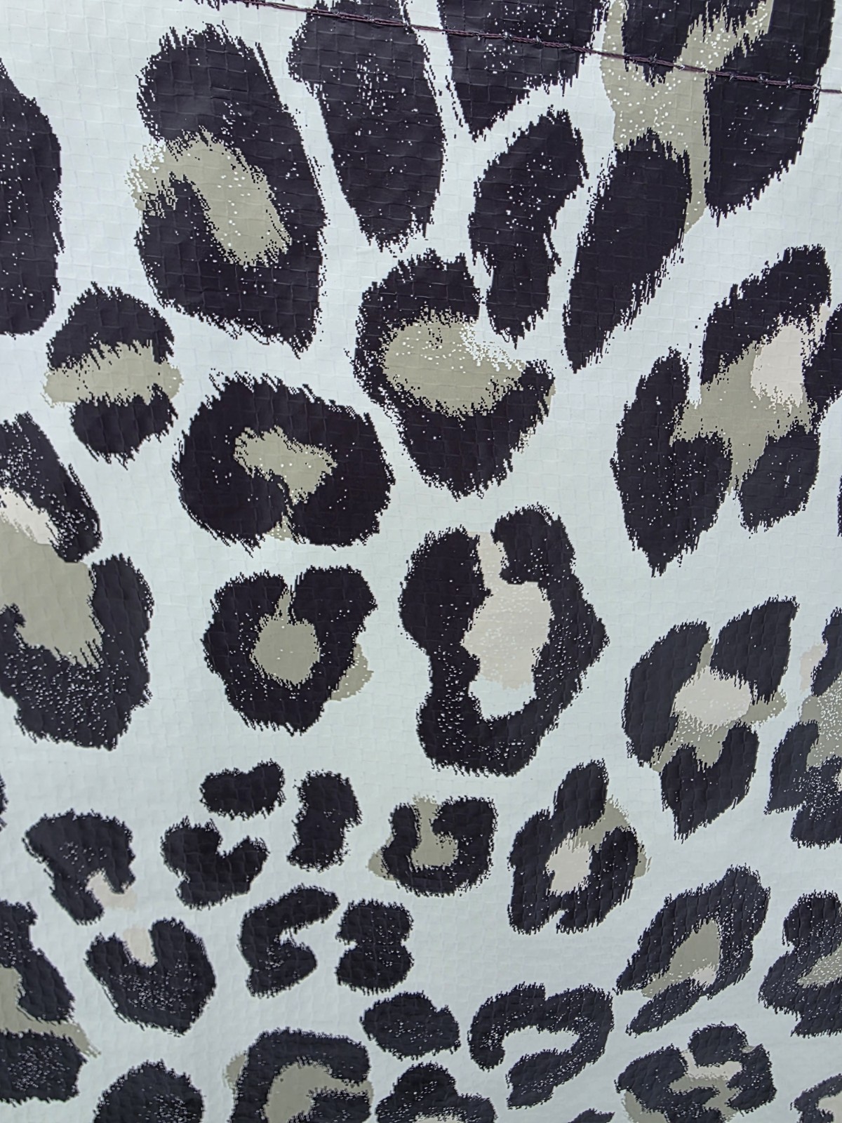 Reusable Leopard Print Plastic Shopping Bag Foldable Multicolor Tote