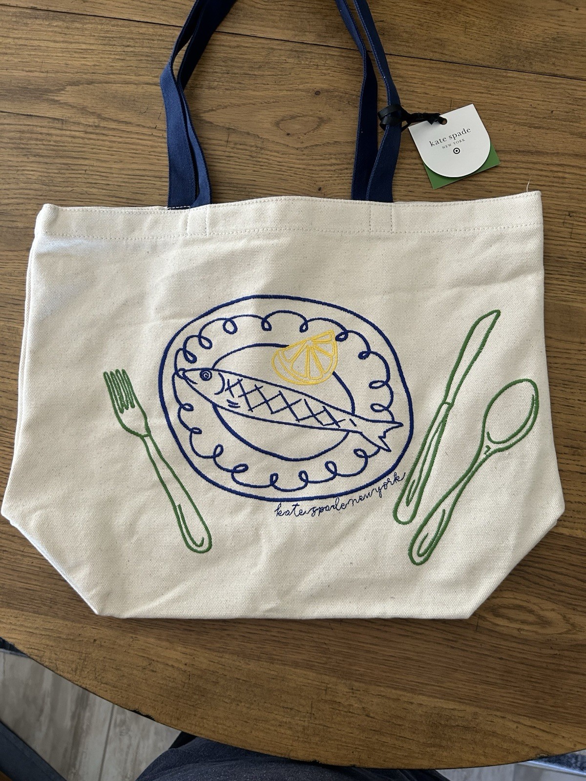 Kate Spade New York x Target – Fish Embroidered Canvas tot Bag