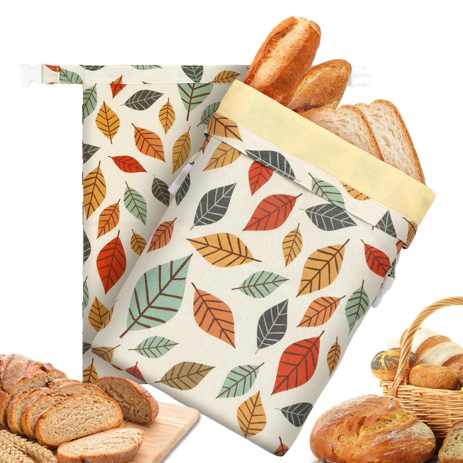 Beeswax Bread Bags for Homemade Bread,Reusable Large