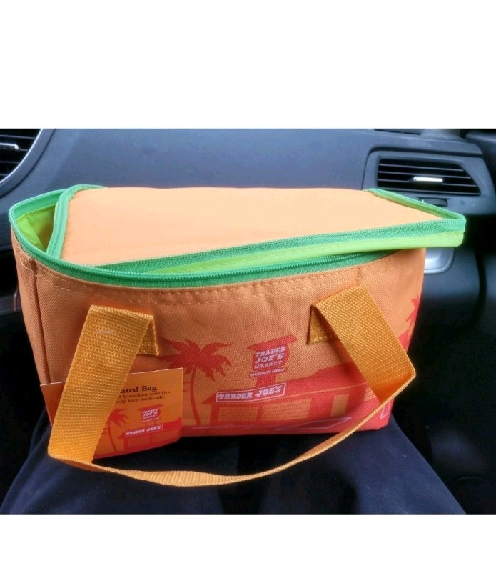 One Trader Joe’s Mini Insulated Bag Cooler 1.5 Gal Orange Color