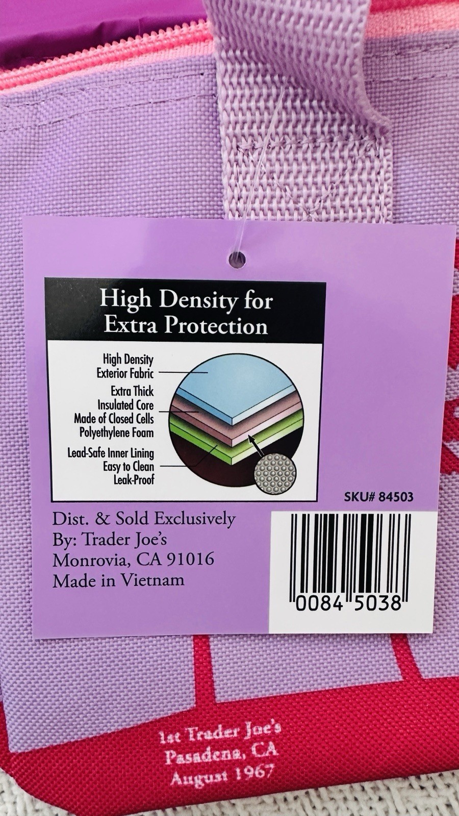 Trader Joe’s Insulated Leak-Proof Reusable Tote Bags Large & Mini Multicolor Set