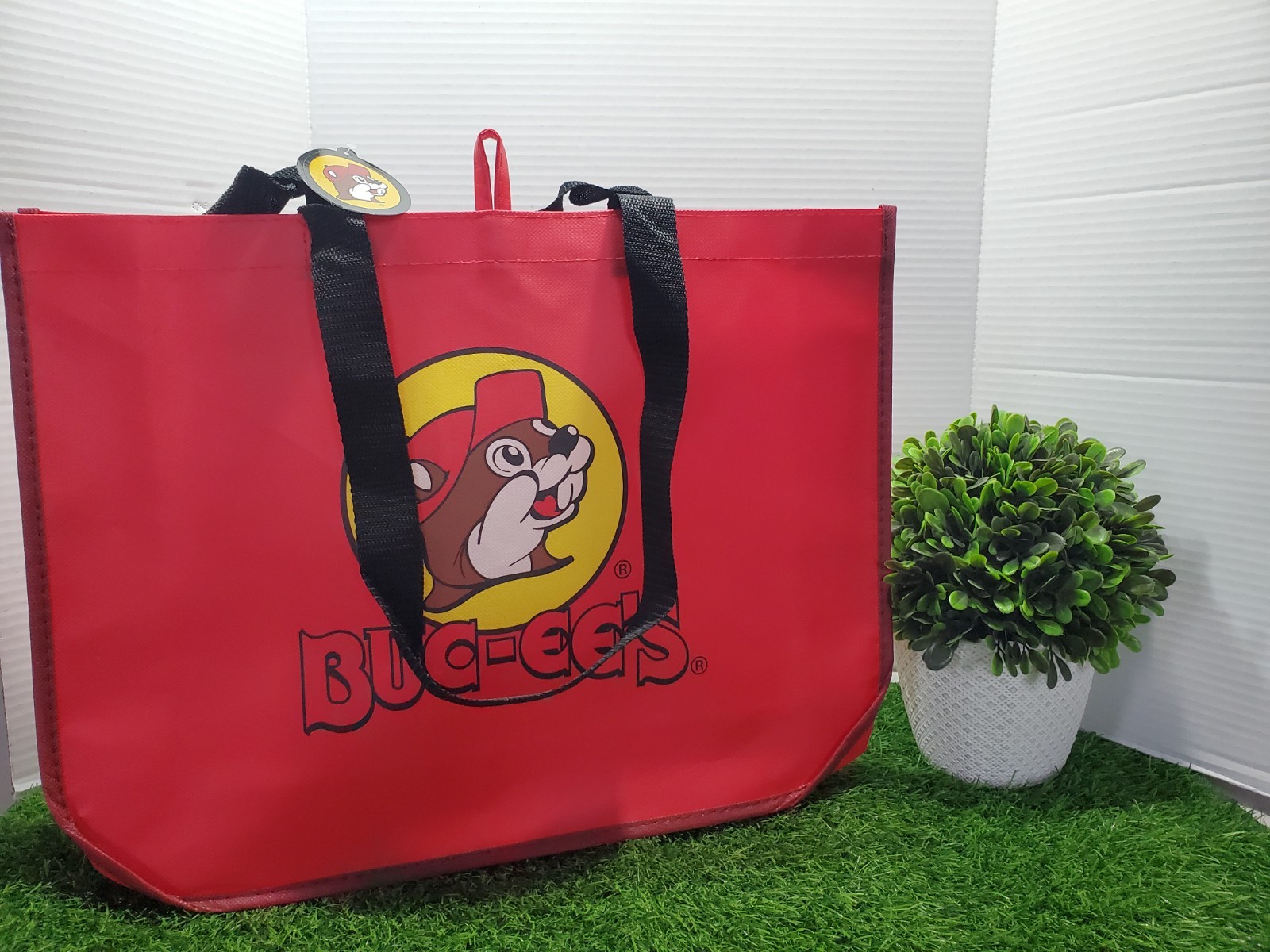 Buc-ee’s Reusable Grocery Travel Tote Bag Beaver Logo 🔴 New with Tags