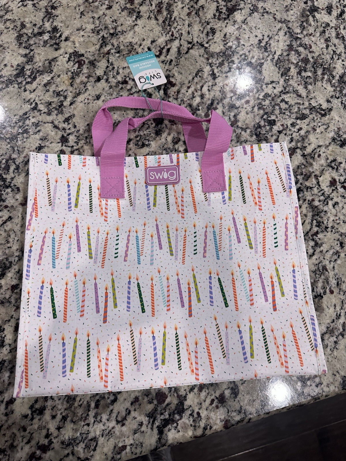 Swig Tote Bag Med Birthday Bag Reusable Shopping Bag NWT
