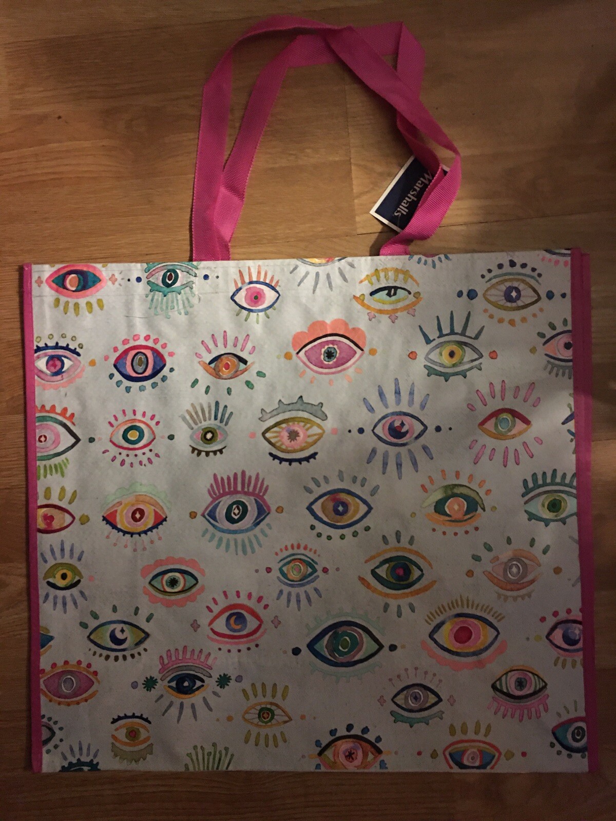 Evil Eye~Colorful Pretty Eyes~Durable Reusable Shopping Bag Tote NWT Marshalls