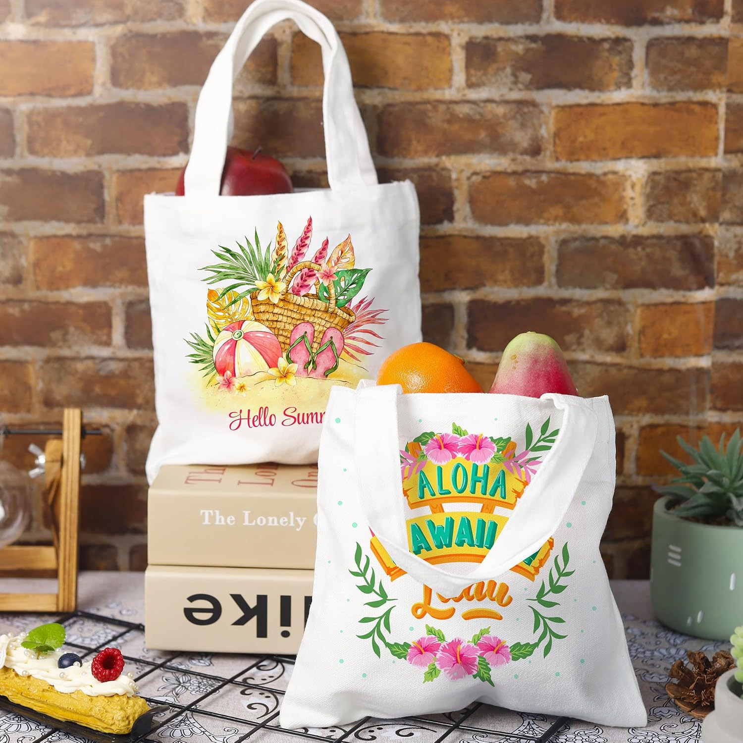 24 Pack Mini Sublimation Tote Bags 8 X 8.75 in Blank White Gift Bags with Handle