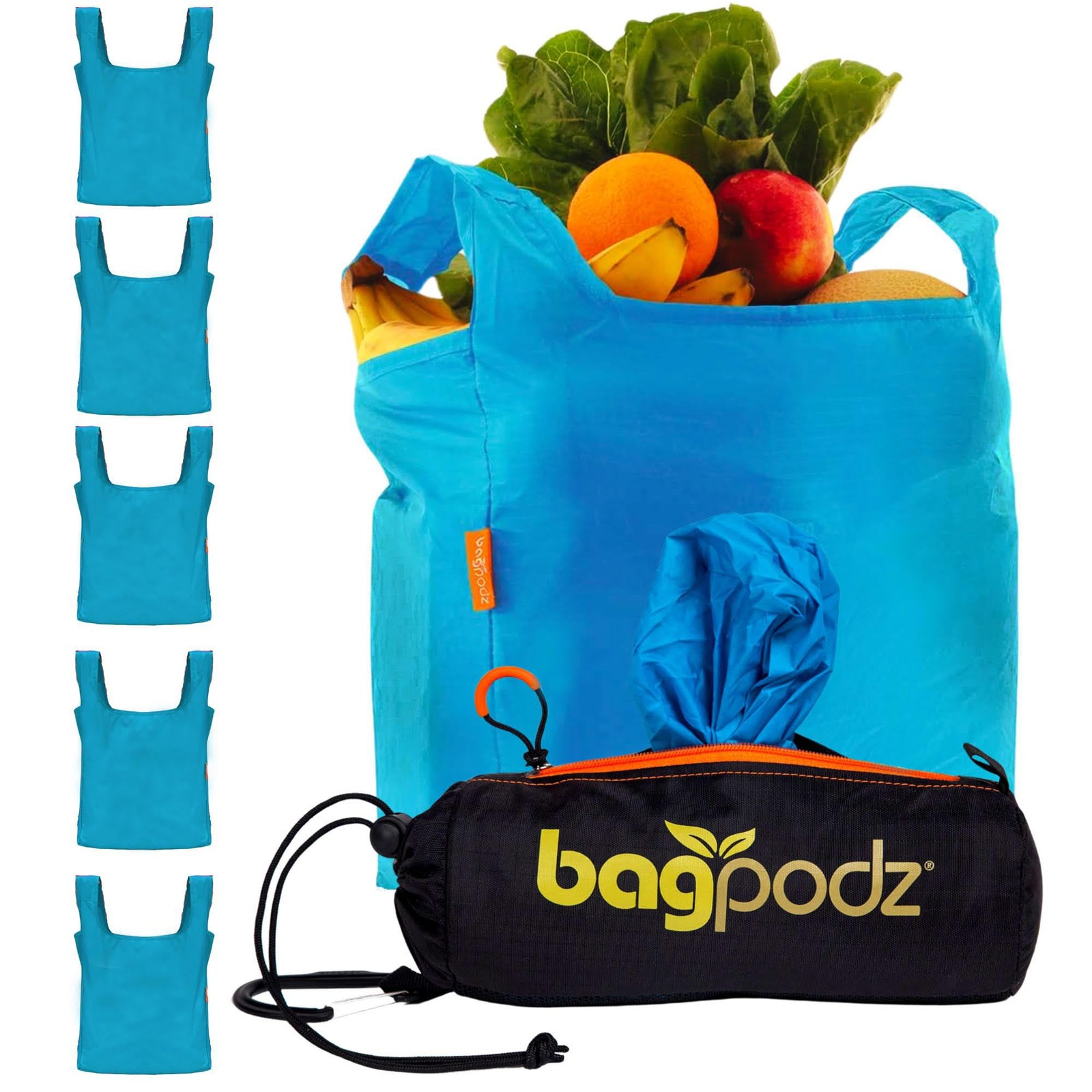 Sturdy Reusable Grocery Bags Foldable and Washable – Made From RipStop Nylon …