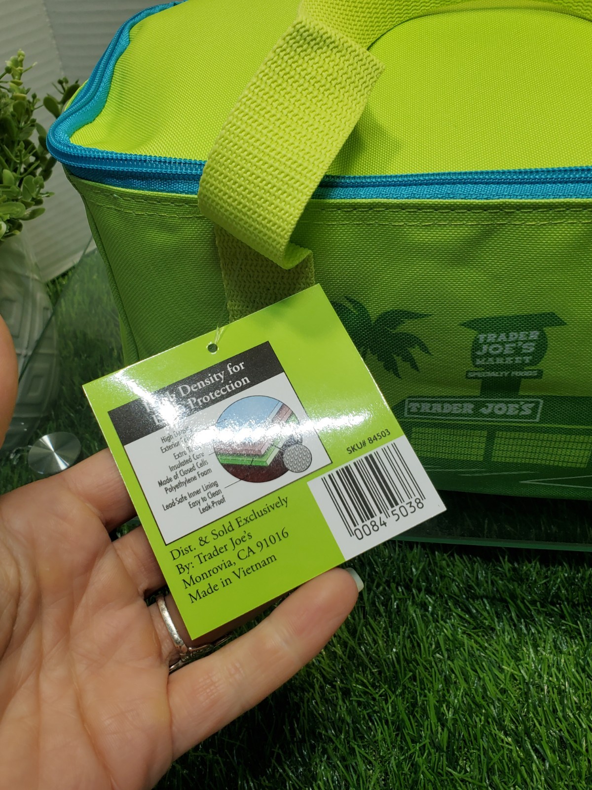 Trader Joe’s Summer 2026 Mini Insulated Tote Bag Palm Green 1.5 Gallons 🟢🌴NEW
