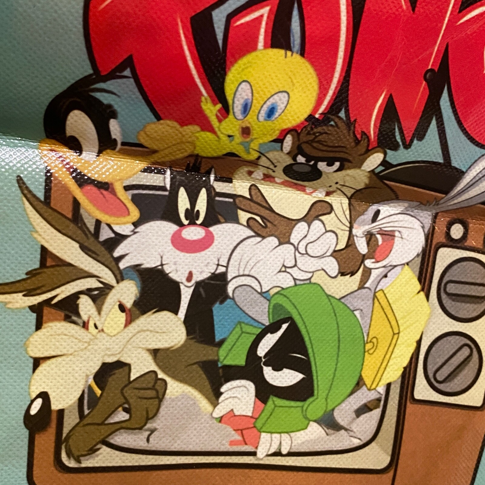 Looney Tunes Tote Bag Sack Warner Bros. Cartoons Bugs Tweety Shop WB Nostalgic z