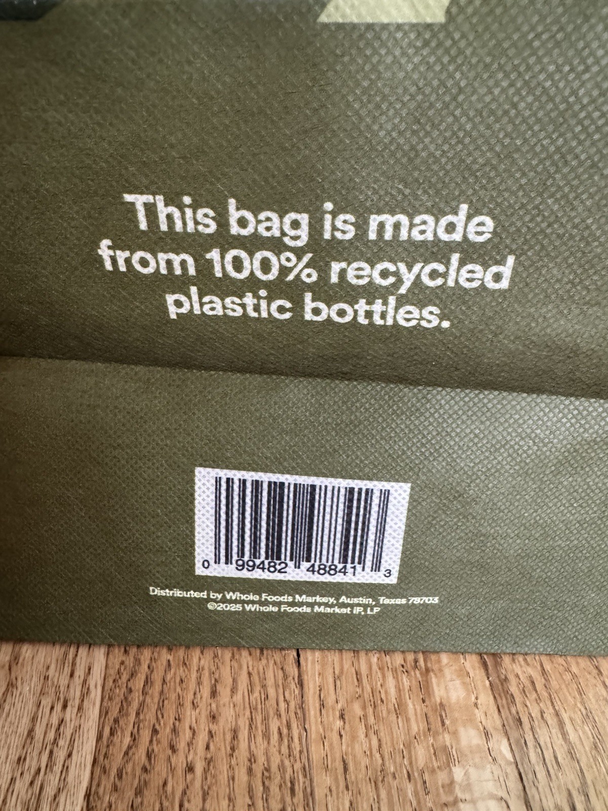 Whole Foods Market Small Green Rainbow Chard Reusable Bag NEW Lunch Gift Bag