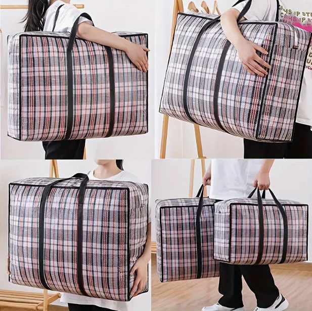 Extra Huge Reusable Nonwoven Polyester Laundry Storage Bags with handle & zipper