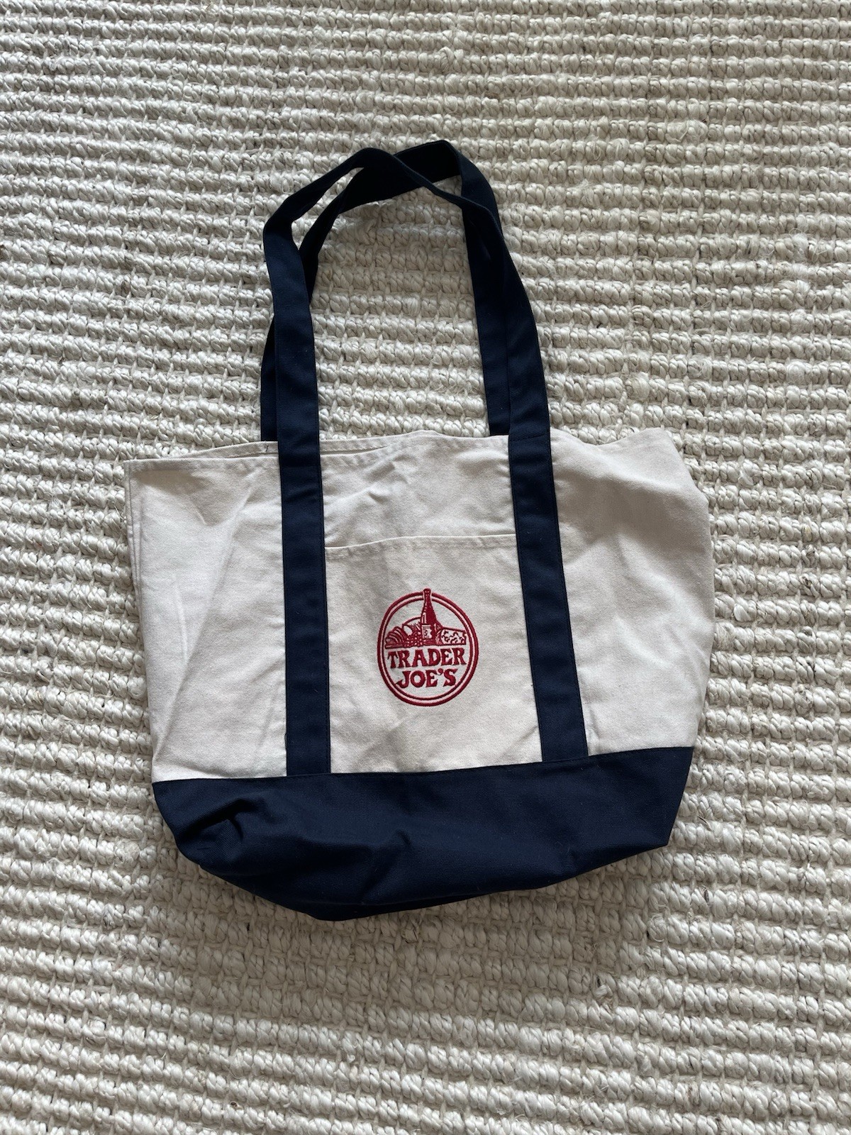 Trader Joe’s Canvas Tote Shopping Bag – LARGE CLASSIC NAVY BLUE – original