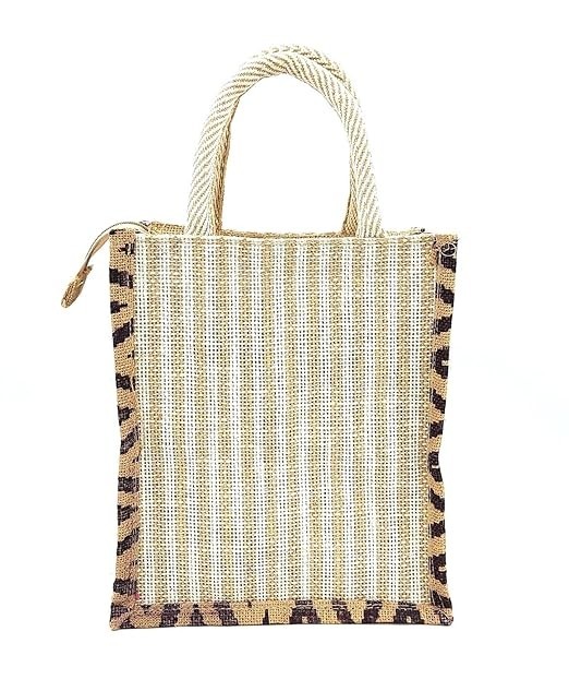 PALAK SAXENA Jute Bag for Lunch Box, Go Green Printed MultiPurpose Jute Bag