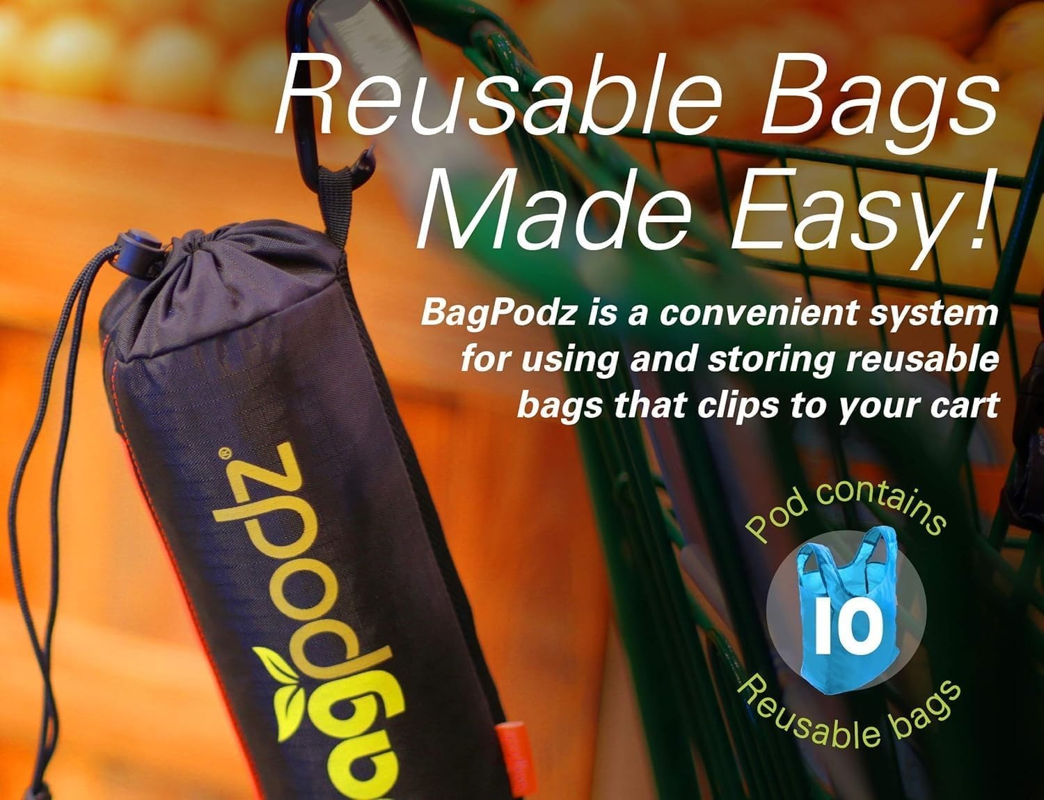 Sturdy Reusable Grocery Bags Foldable and Washable – Made From RipStop Nylon Hol