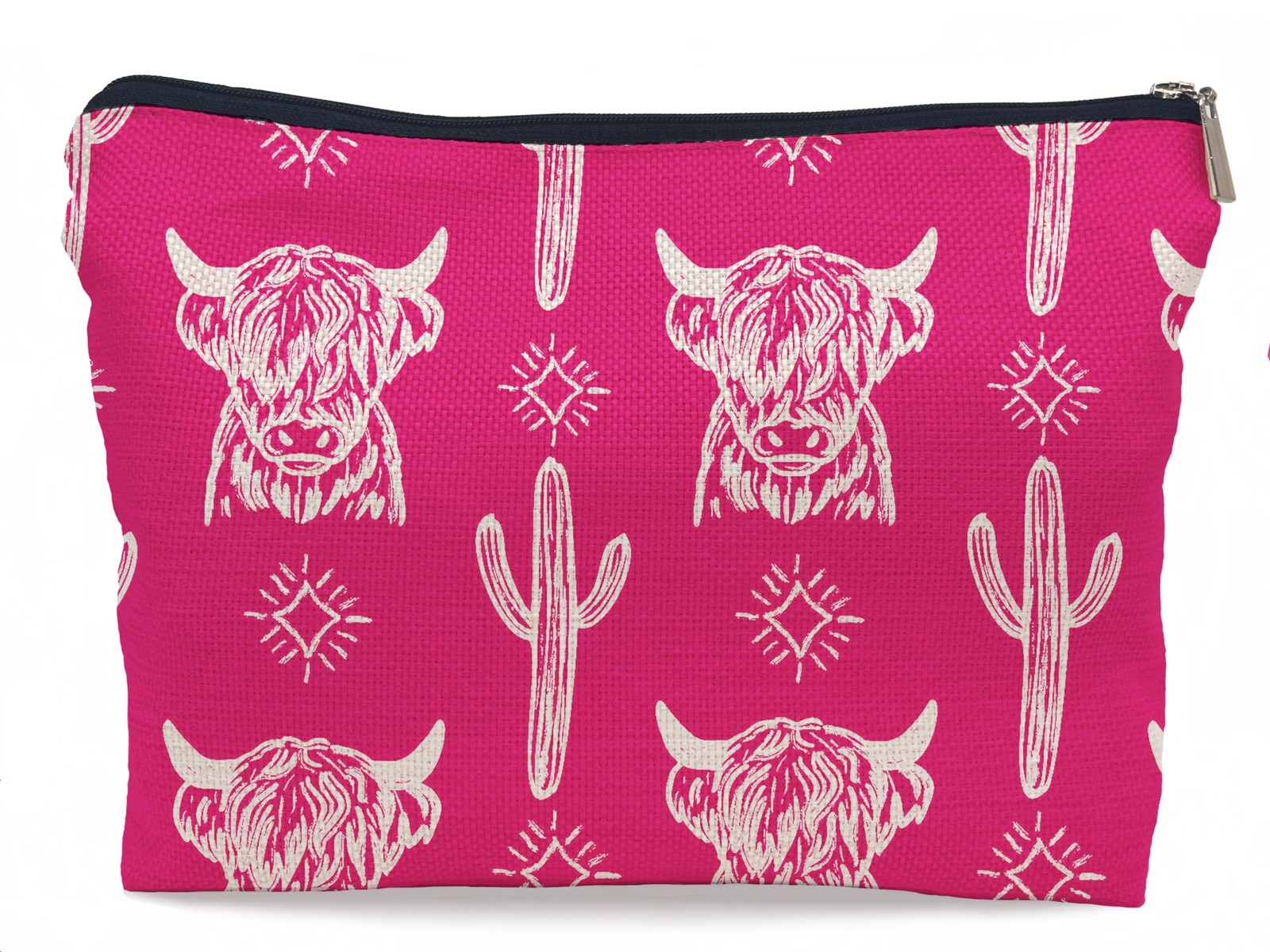 Lacosu Western Cow Makeup Bag,Western Gifts For Women,Cowgirl Stuff COW-B