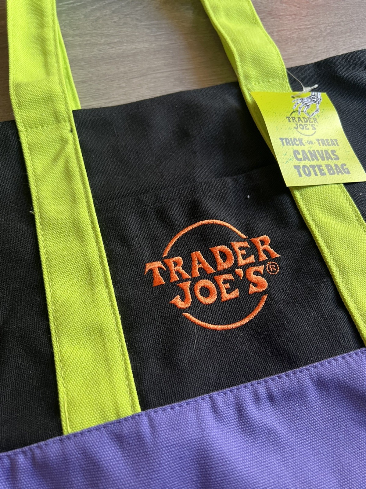 Trader Joe’s – Mini Canvas Tote Bag – Multicolor – Halloween 2025 – Limited Ed