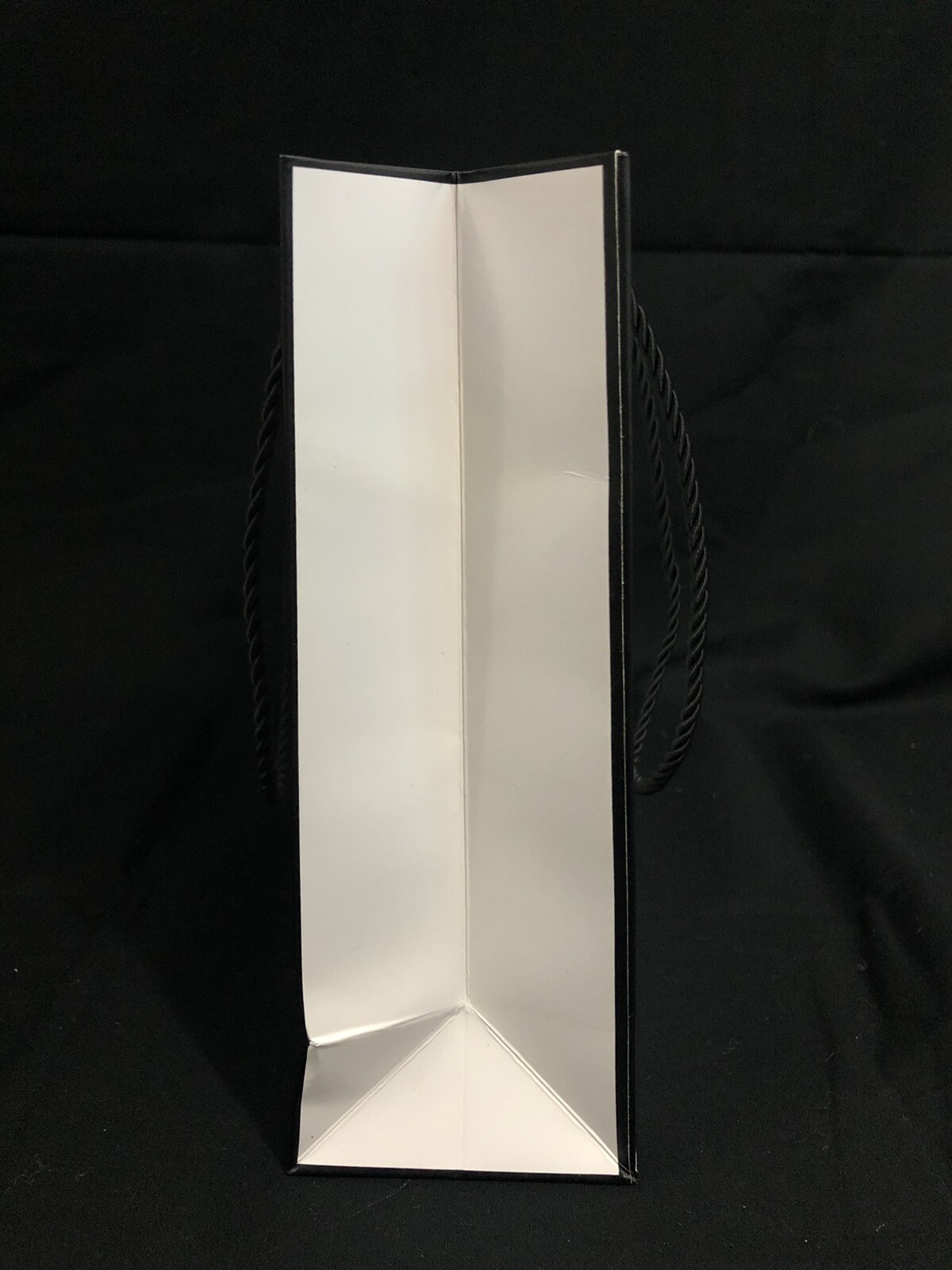 Authentic Chanel Reusable Shopping Paper Bag White Black 8″ x 10″ x 3″