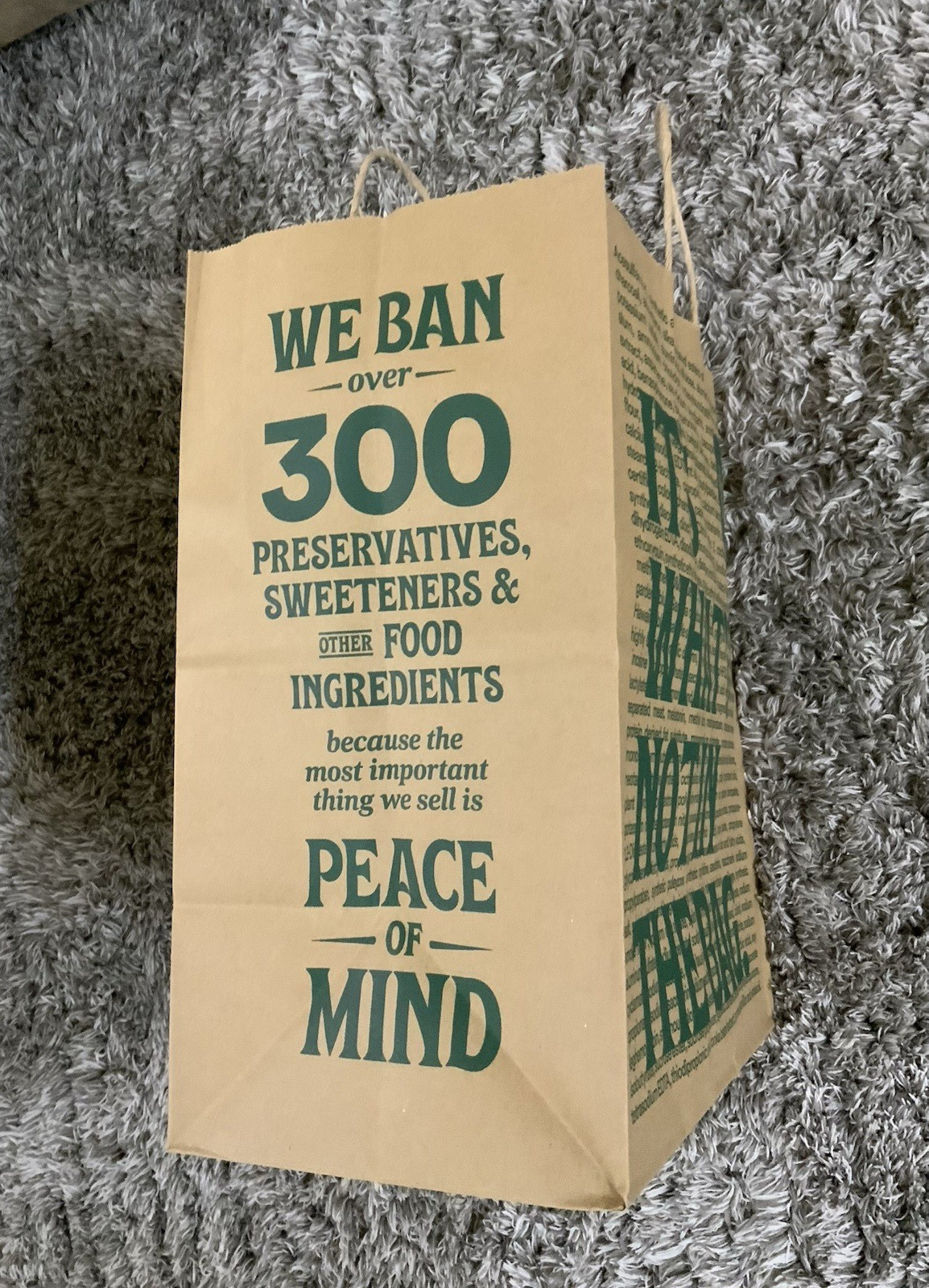 Lot of 20 Whole Foods Brown Grocery Paper Bags Logo Top Handle Craft Recycle