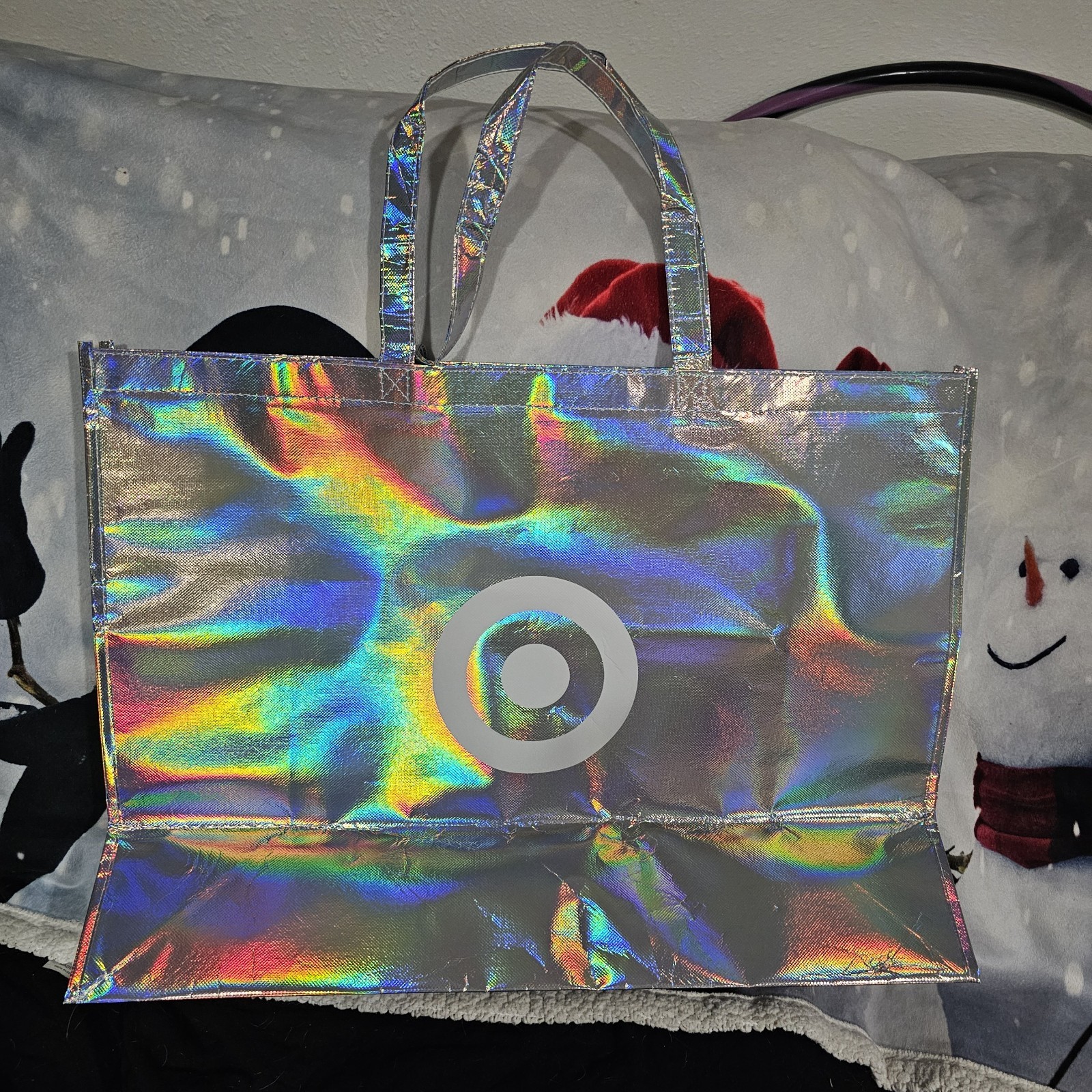 Target 2025 Black Friday Swag Bag Reflective Holographic Tote Bag Empty Bag Only