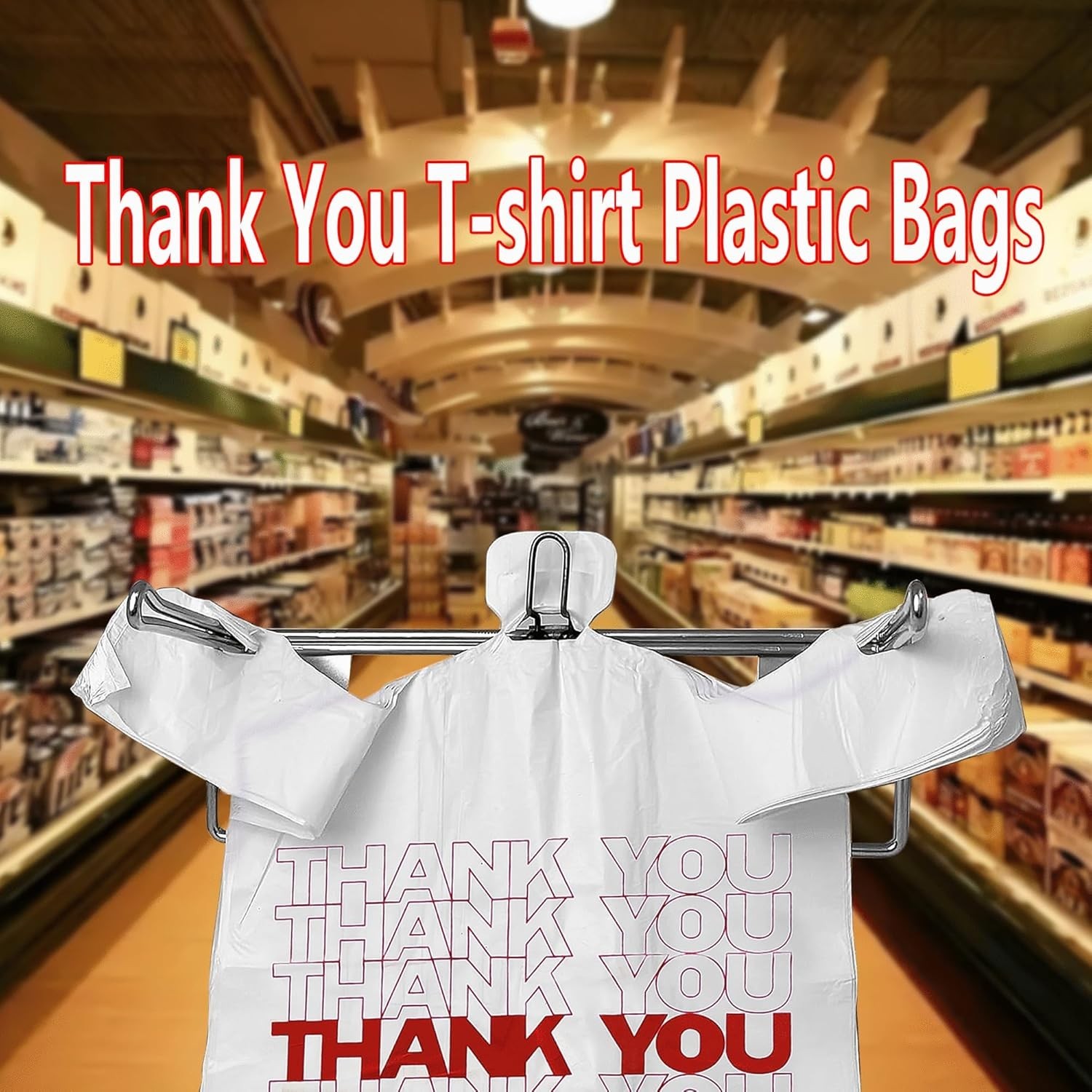 Shopping Bags/Thank You Bags/Reusable and Disposable Grocery Bag – Measures 1…