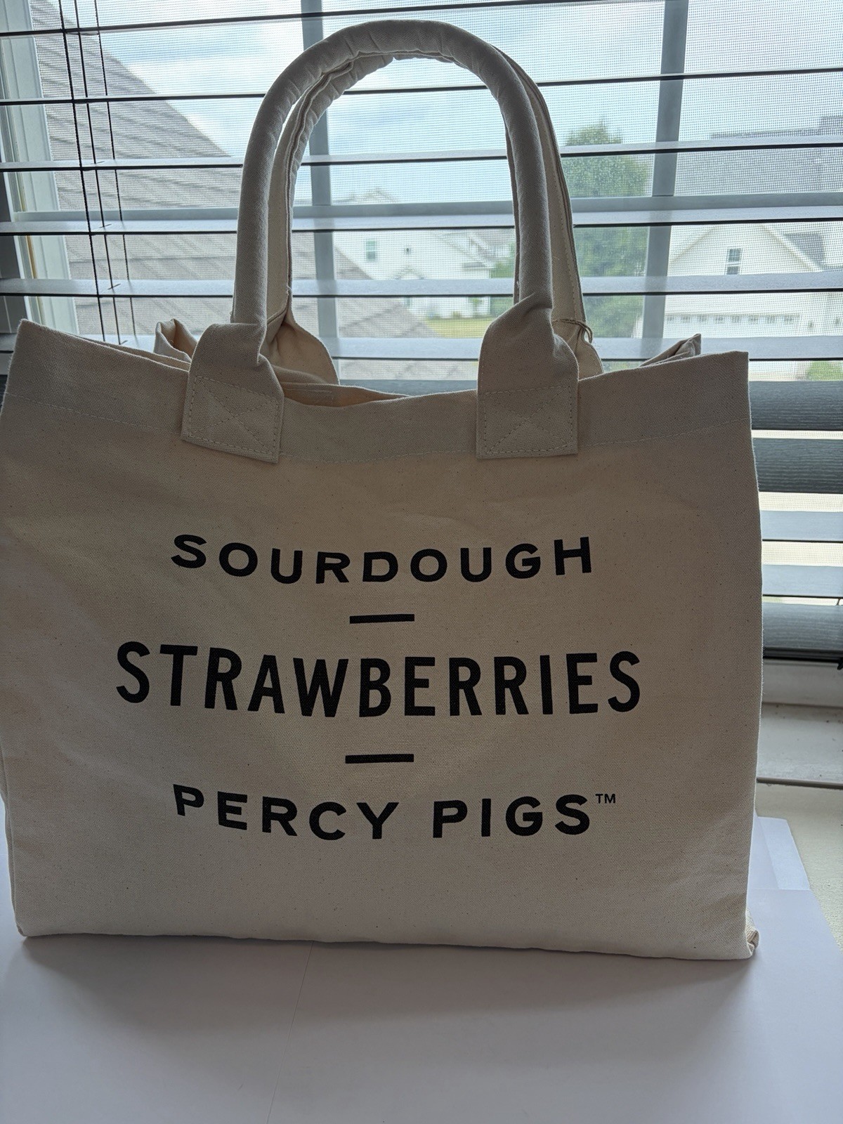 Marks & Spencer British Canvas Grocery Tote Bag NEW W/Tags Percy Pigs CUTE