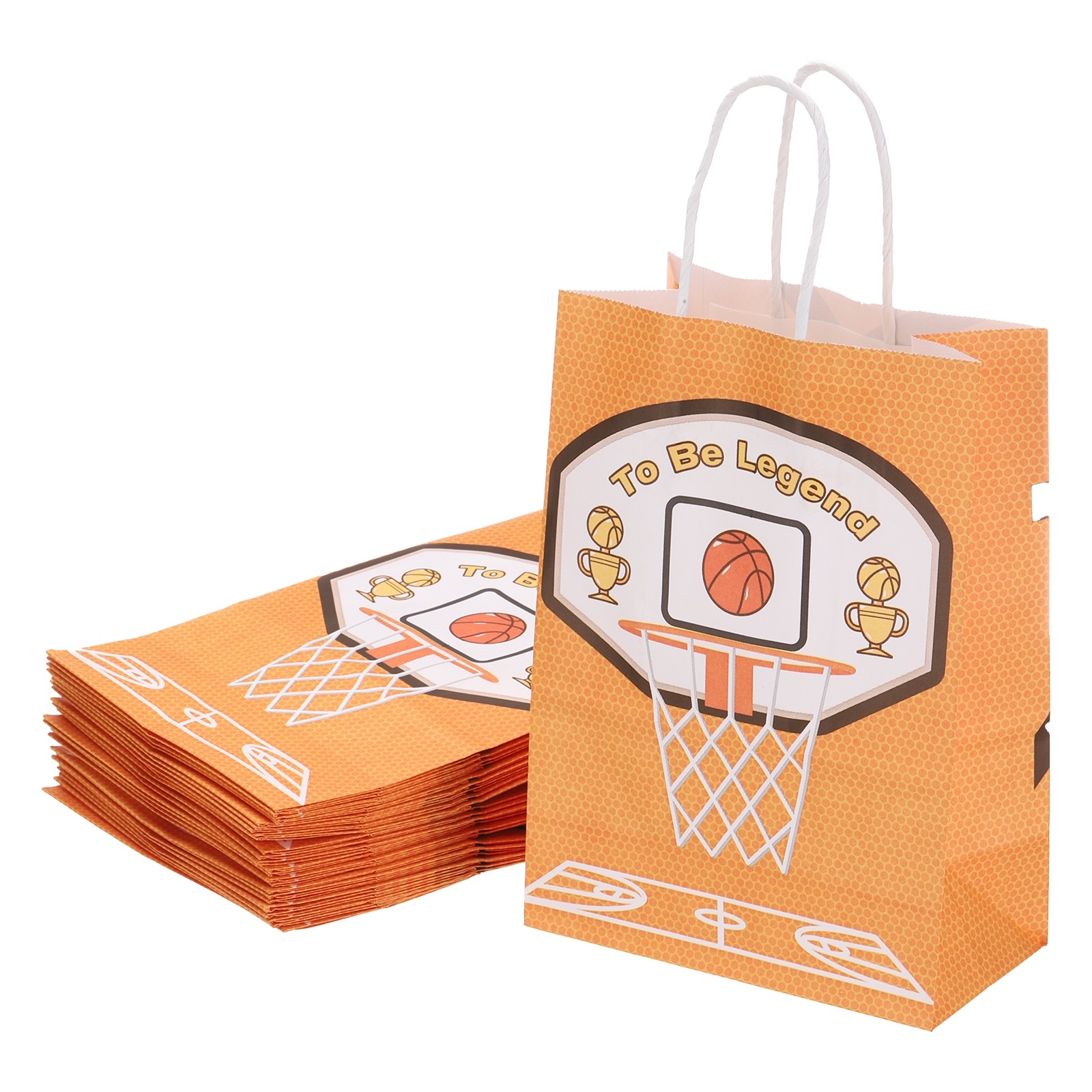 50Pcs Basketball Gift Bags with Handles, 3.1″x8.3″x5.9″ Sports Gift Bags