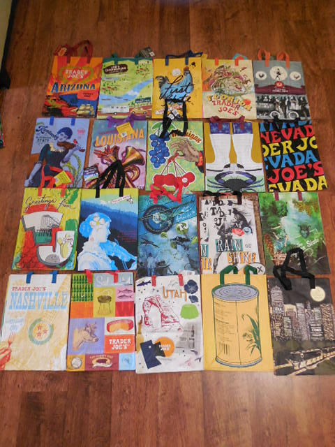 U Pick 1 Trader Joe’s Reusable Shopping Grocery Gift Tote Bag Nocturne Corn