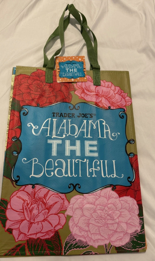 NWT Trader Joe’s Reusable Shopping Tote Bag Alabama The Beautiful (U15)