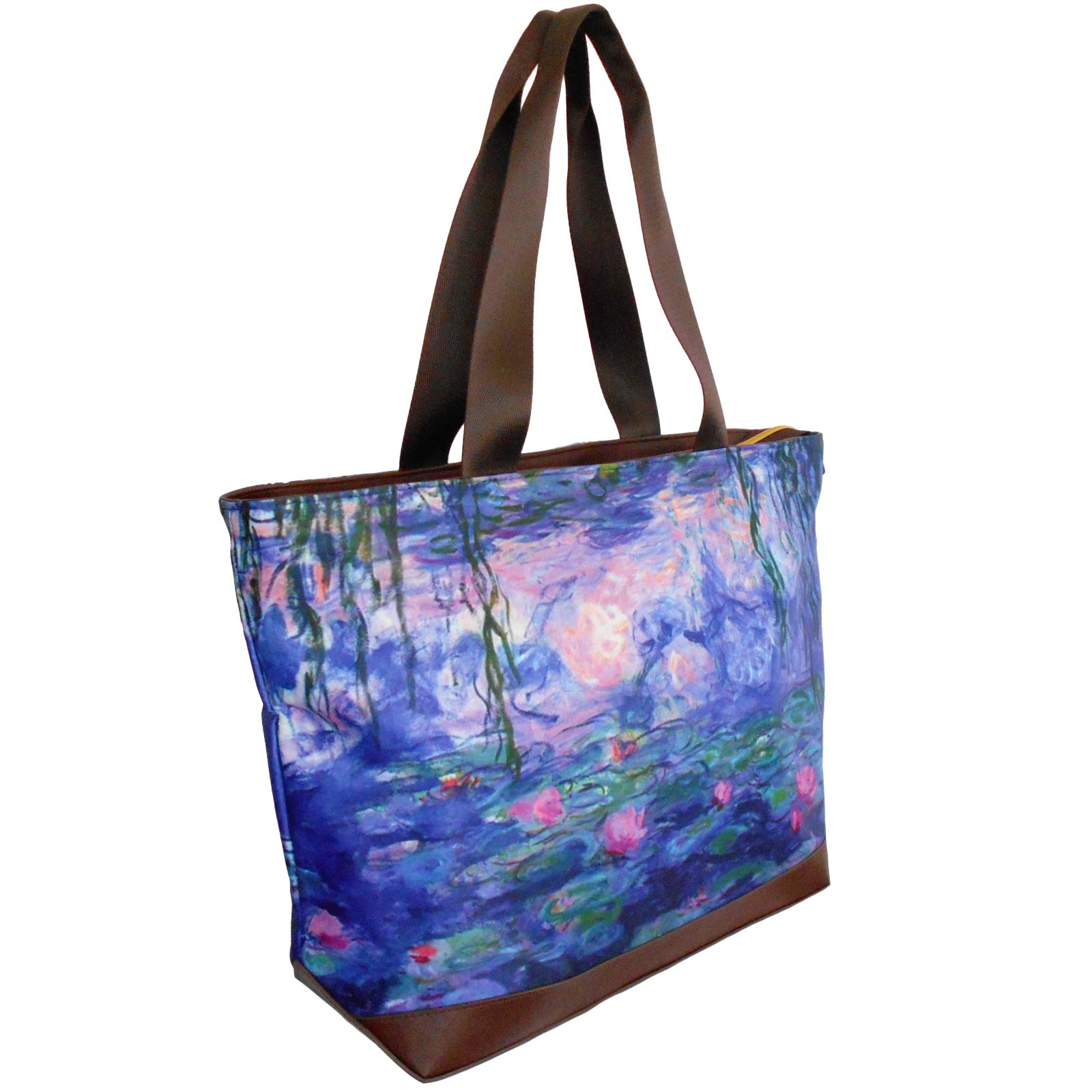 Claude Monet Water Lilies Zippered Tote – Reusable Bag Daily/Travel