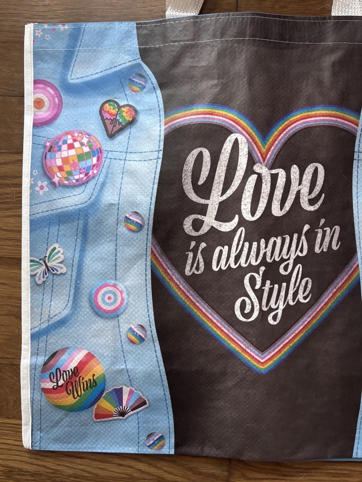 2 PRIDE~Shopping|Gift Bags~LOVE WINS~IS ALWAYS IN STYLE~Reusable Totes NEW~TJX