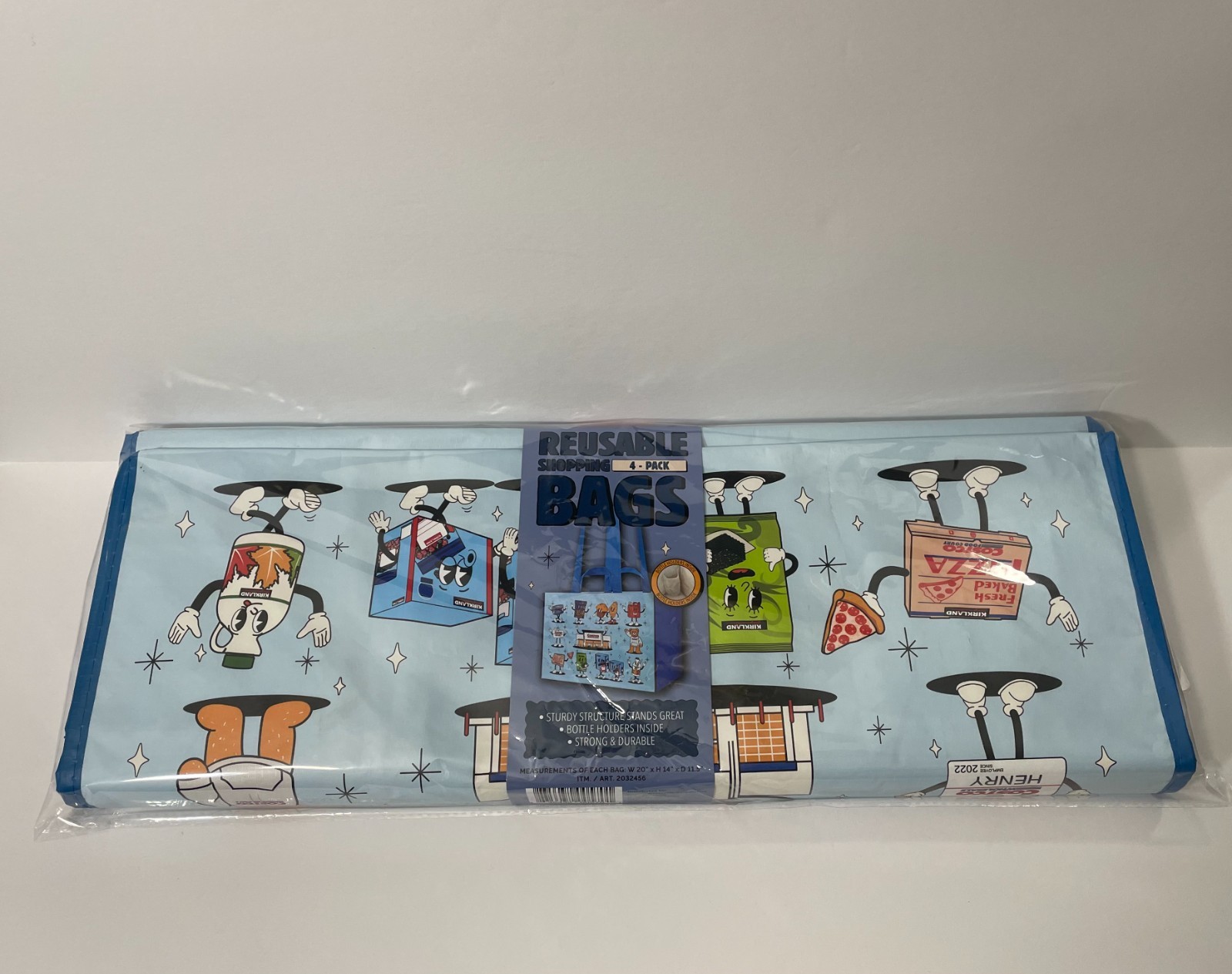NEW Costco KeepCool Character Reusable Tote Bags 4-Pack Large Shopping Bags