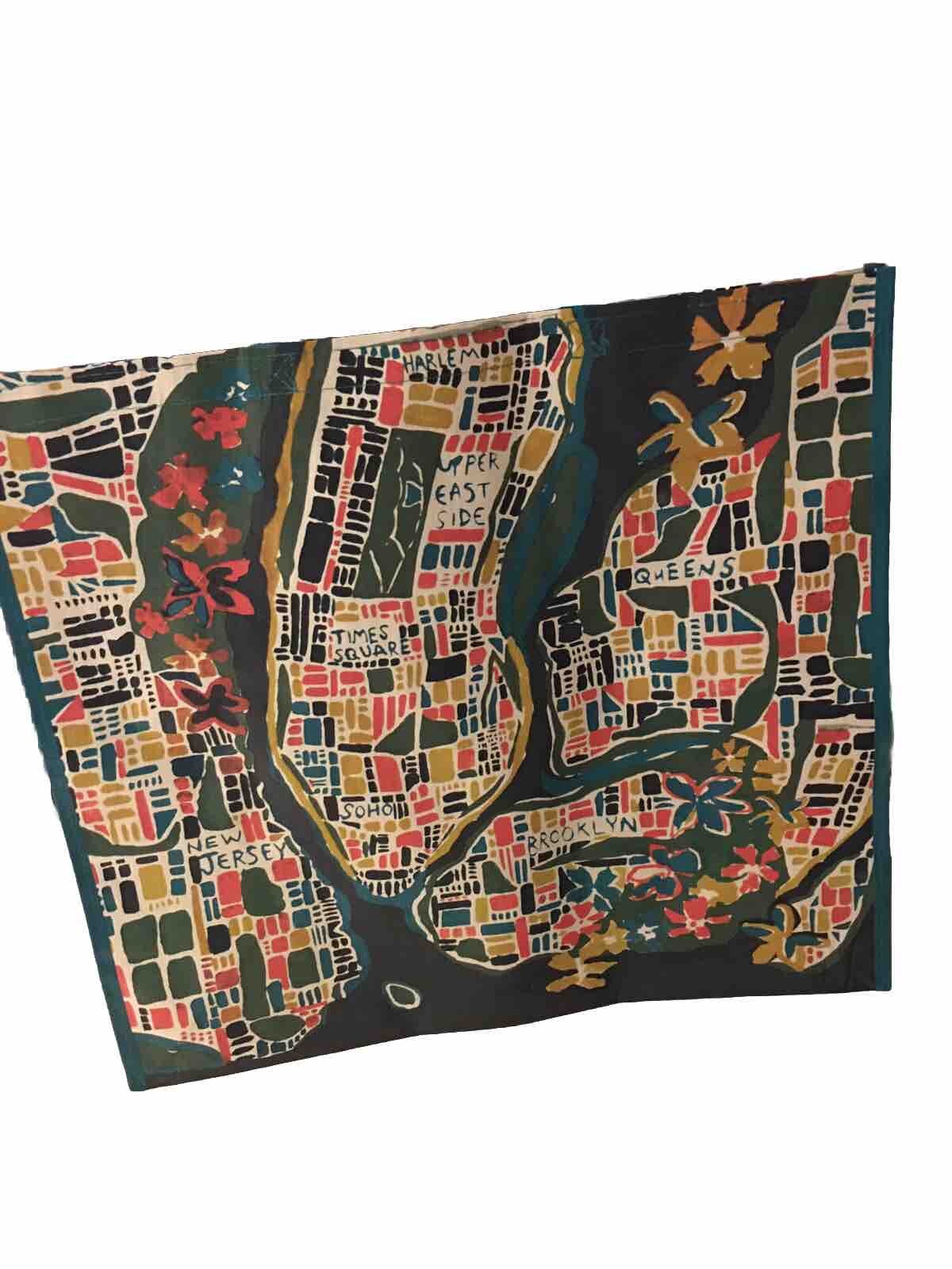 NYC NEW YORK~Boroughs SOHO City Map~Manhattan~Shopping Bag~Reusable Tote Marshal