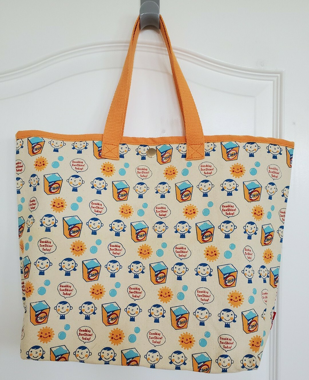 Gladee Orange Sunny Day Boys Girls Shopping Tote Canvas Reusable Bag