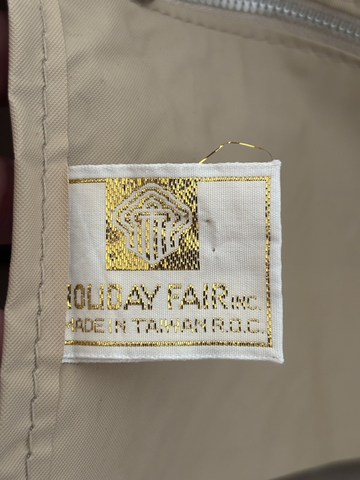 Lot of 2 Vintage 1970s Holiday Fair Inc California Canvas Tote Bags 18.75x16x5.5