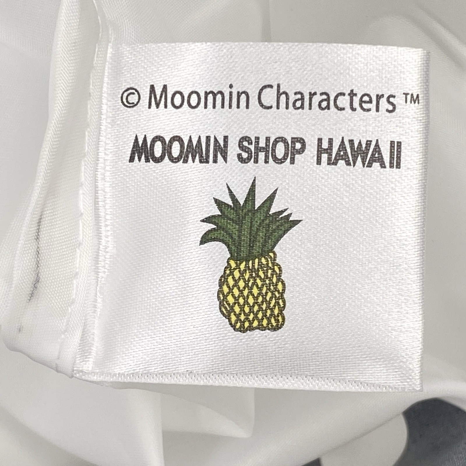 MOOMIN SHOP HAWAII Shoulder Tote Shopping Bag 100% Polyester White Sheer Fabric