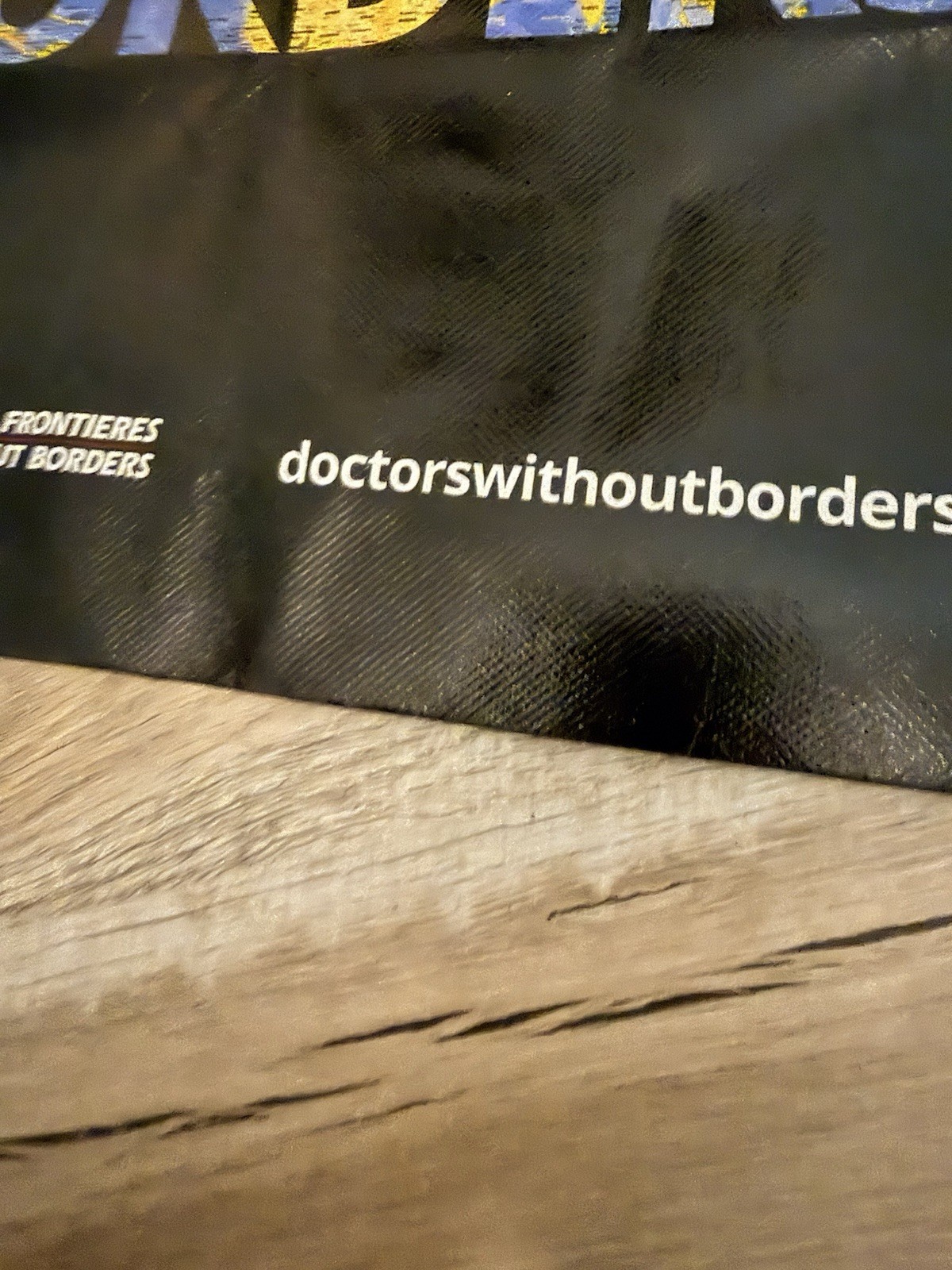Set of 2 Doctors Without Borders ECO Friendly Reusable Tote Shopping Bags Black