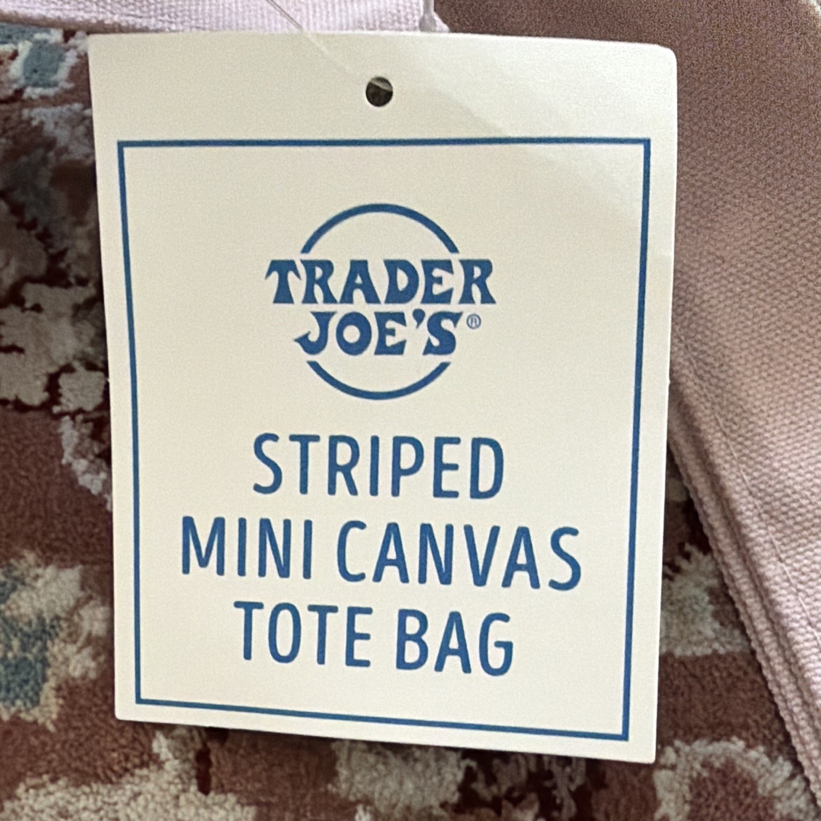 Trader Joe’s Striped Mini Canvas Tote Bags 4-Pack Reusable 13x11x6 SKU84312