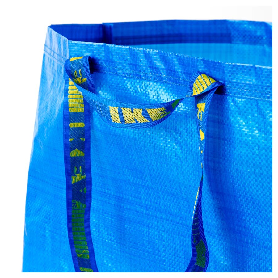 IKEA 10 X LARGE BLUE BAGS Shopping Bag Laundry Storage Travel Tote FRAKTA