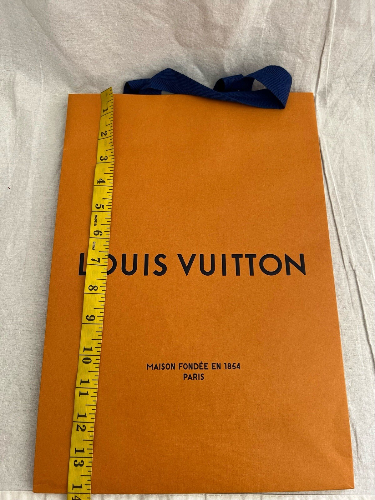 Louis Vuitton Reusable Paper Shopping Bag Orange 14″ x 9.6″ x 4.3″