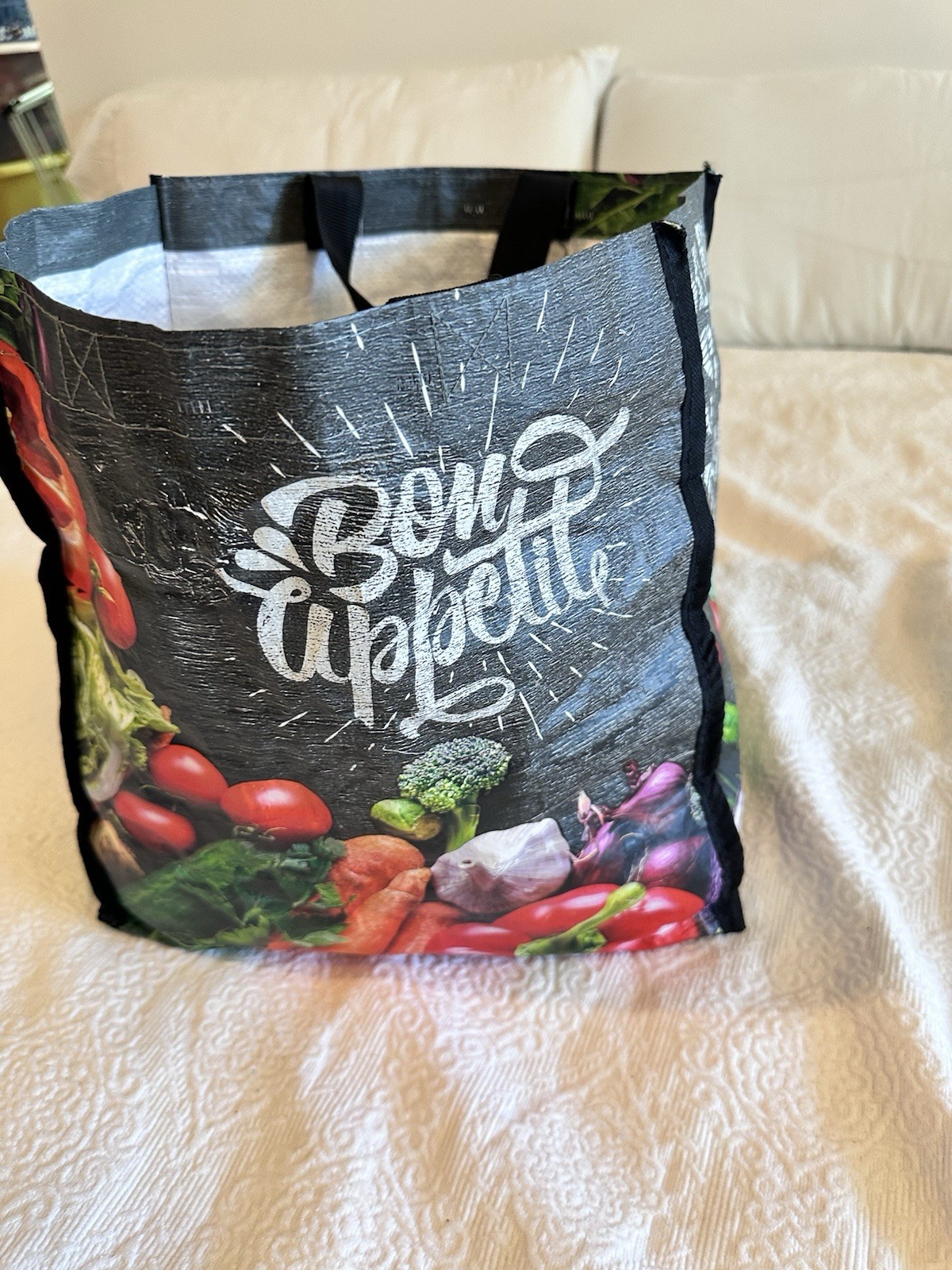 Large reusable shopping tote bag viral tote bag Bon Appetite Brooklyn Fare Stop