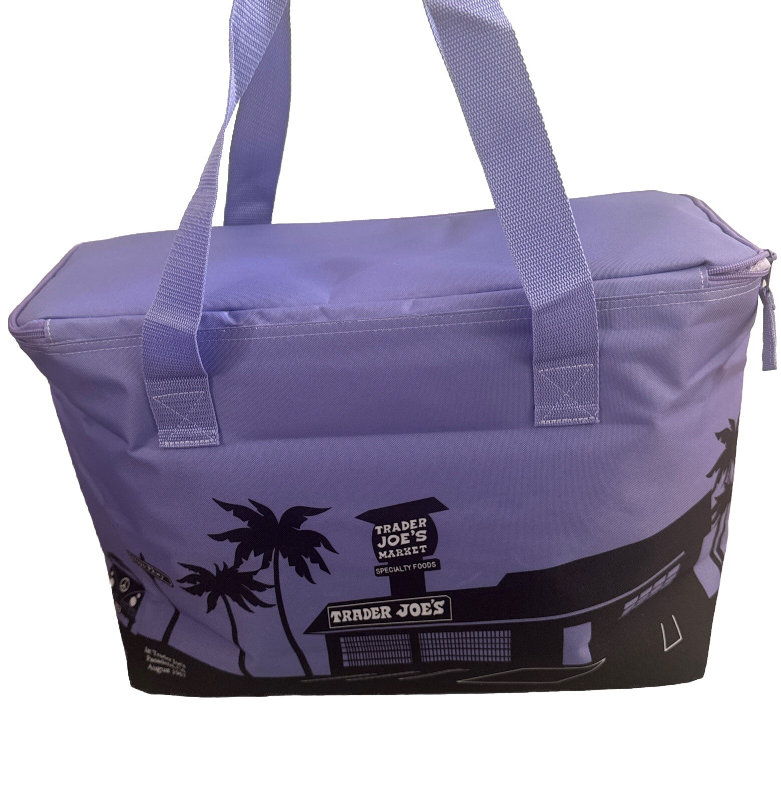 Trader Joe’s Lavender Purple LE Reusable Insulated Shopping Eco Tote Bag 8Gallon