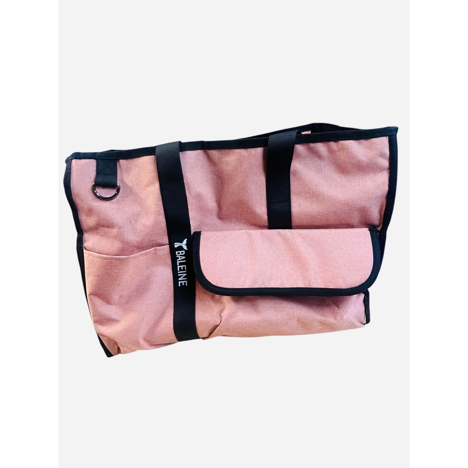 BALEINE Utility Tote Bag Pink Large Multi-Pocket Shoulder Bag