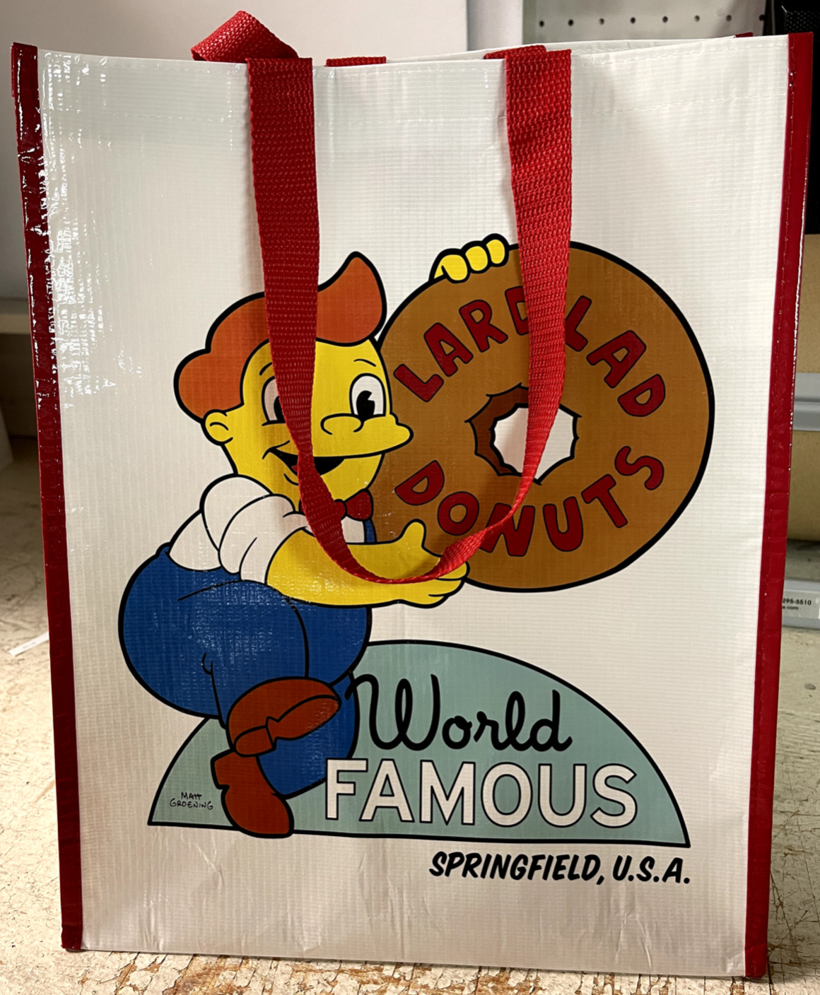 Universal Studios The Simpsons Lard Lad Donuts World Famous Reusesable Tote Bag*