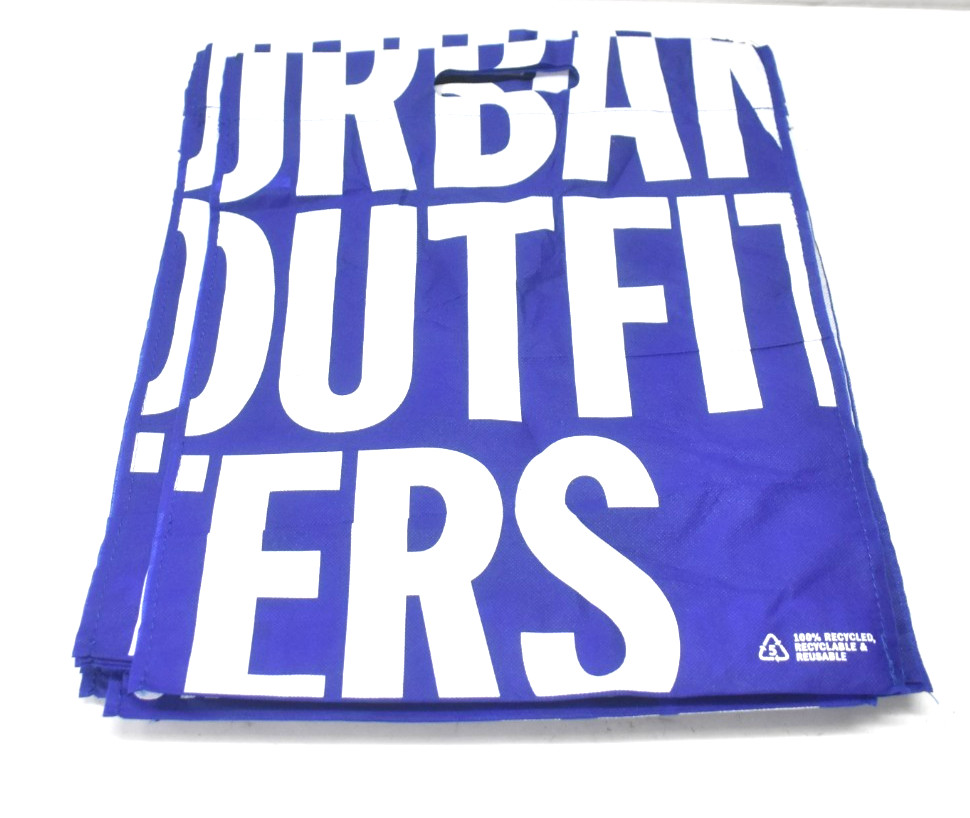 Lot of 20 Urban Outfitters Shopping Tote Bags Reusable Blue/White 15″ x 18″