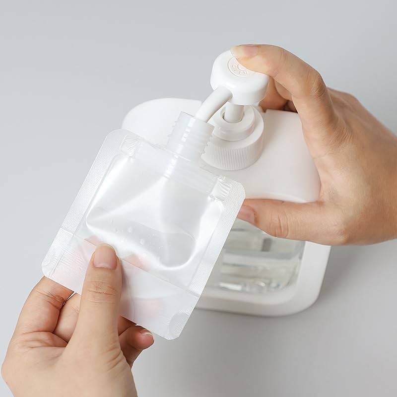 10Pcs Transparent Portable Fluid Packing Bags, Lotion 30ml,