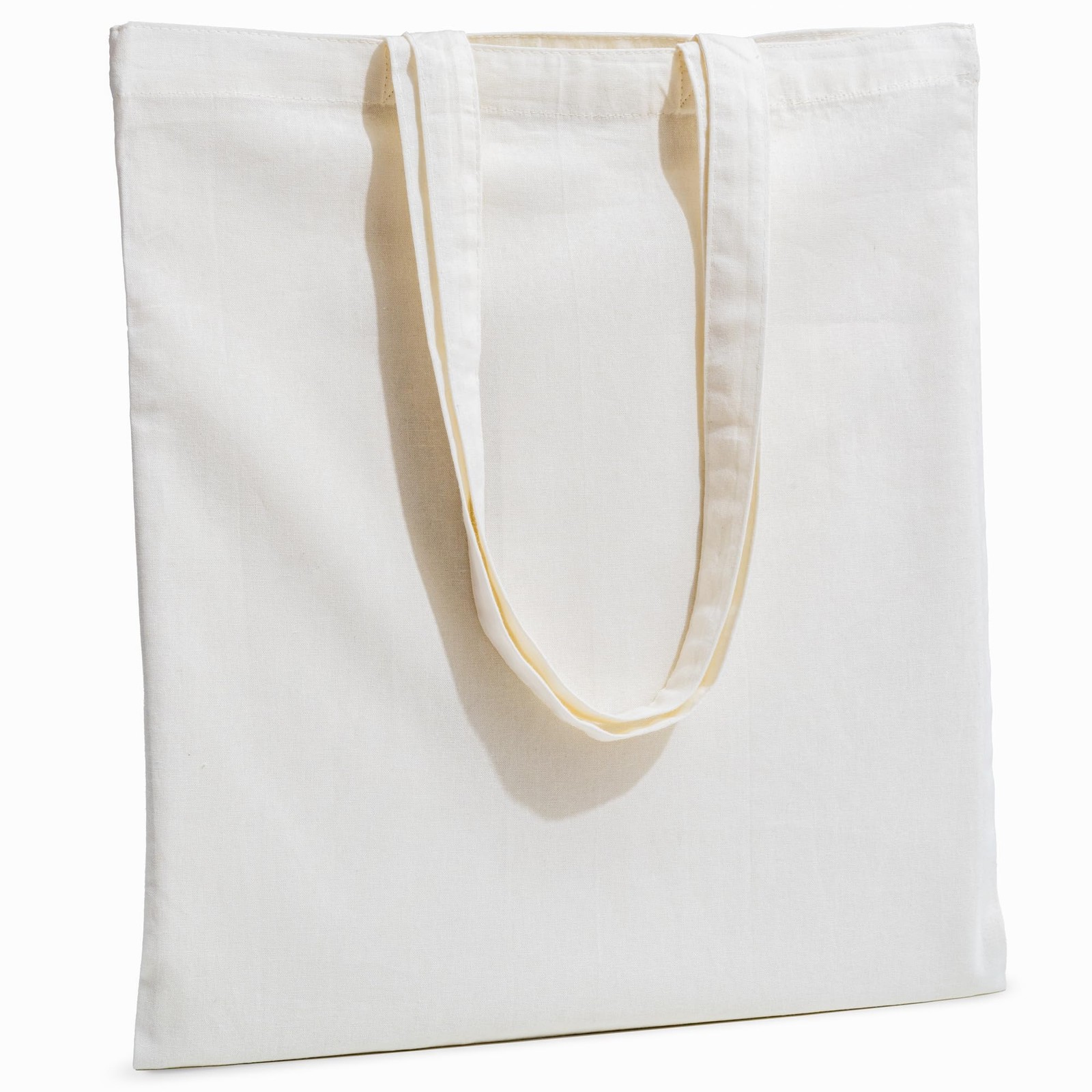 (Not Made In China) Canvas Tote Bags 5-Pack, 15″x16″, Bulk Organic Cotton Reu…