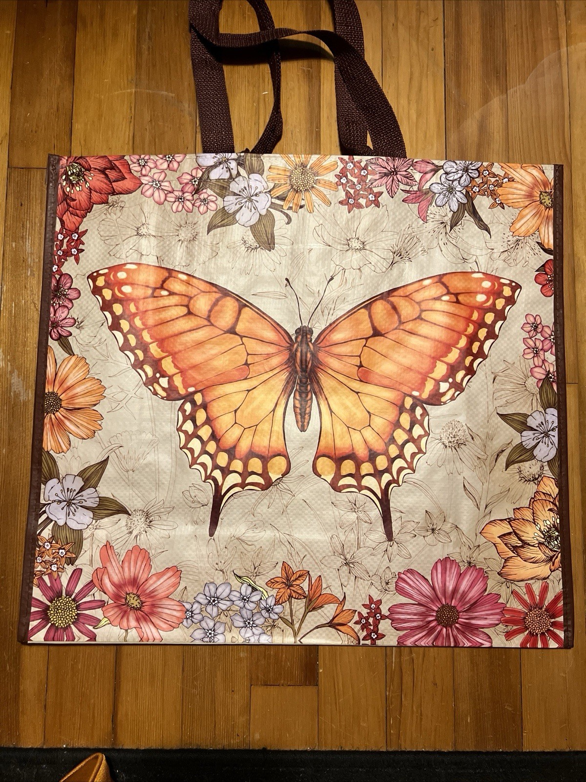 TJ Maxx Reusable Shopping Bag BUTTERFLIES 🦋 in WONDERFUL COLORS 🦋