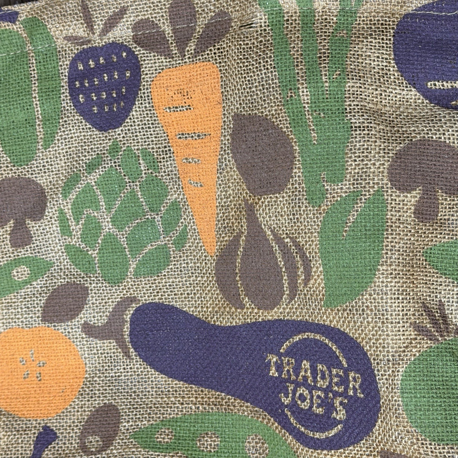 Trader Joe’s Jute Burlap Reusable Shopping Grocery Tote Bag