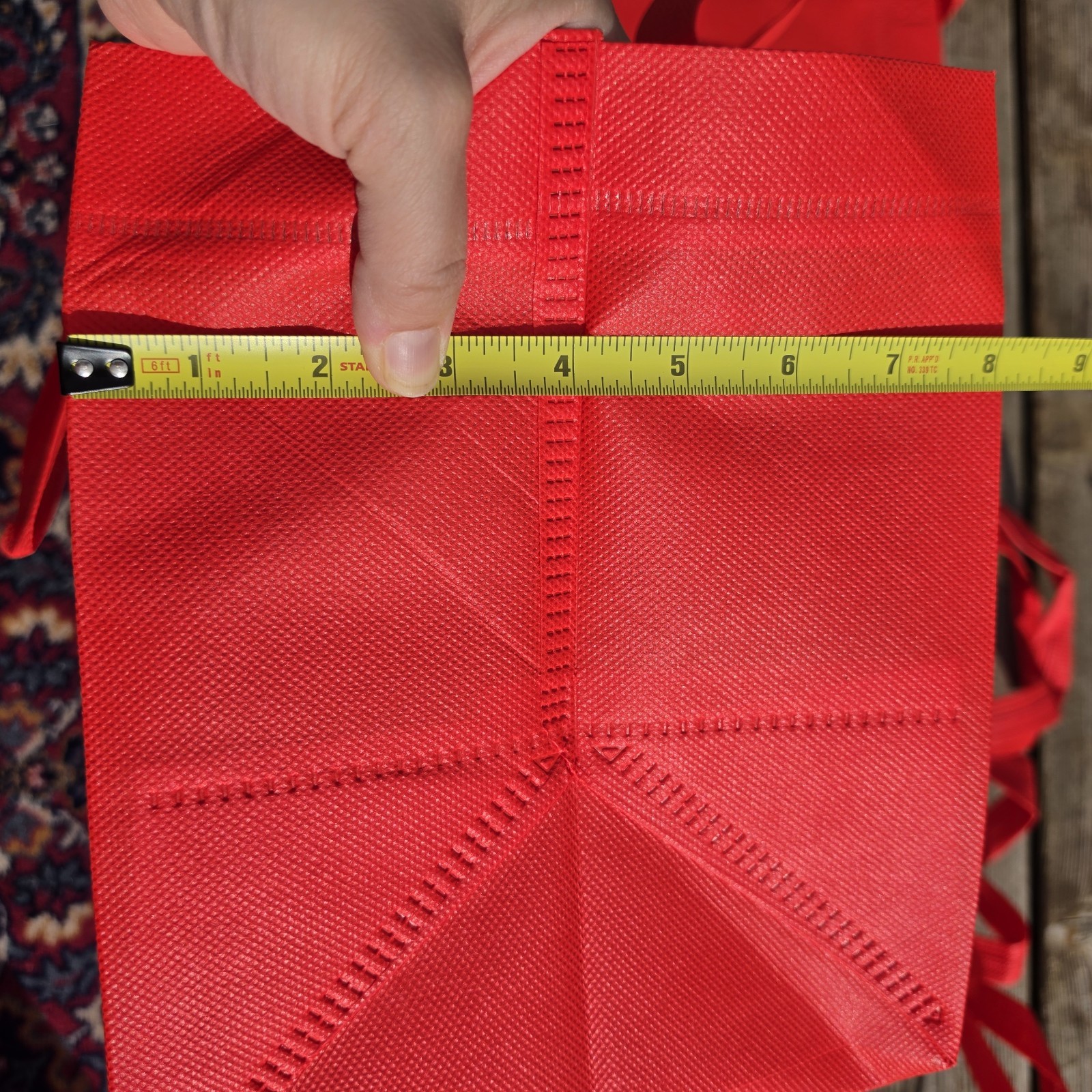NEW LOT OF 5 COUNT Reusable RED Target Shopping Tote Bag 10x8x12 NEW! US Made